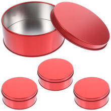 4pcs Decorative Metal Tin Boxes for Cookies, Candy & Snacks