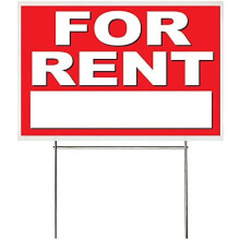 4Less 18x12 Inch for Rent Yard Sign with Stake rb1s