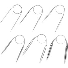 Stainless steel circular knitting needles - 40 cm