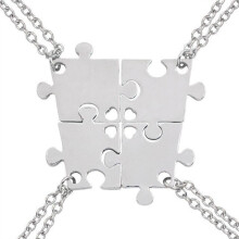 Puzzle necklace best friends 4 pcs/pack