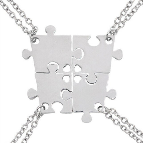 Puzzle necklace best friends 4 pcs/pack