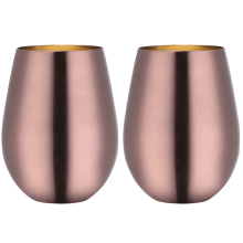 Ensemble de verres à vin sans pied en acier inoxydable 18/8 de qualité supérieure, gobelet à vin portable, pour événements en extérieur