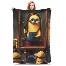 Couverture Moi, moche et méchant Minions, jeté de lit, décoration de chambre, couvertures en flanelle pour lit et canapé, 152 x 127 cm