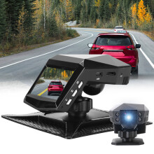 True1080P HD Dash Cam med 170 vidvinkel, mörkerseende, G-sensor, loopinspelning, 24-timmars parkeringsövervakning | Kompatibel med Akmoler