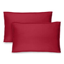 Ensemble de taies d'oreiller Bare Home - Collection Premium1800 - Double brossage - King, Rouge