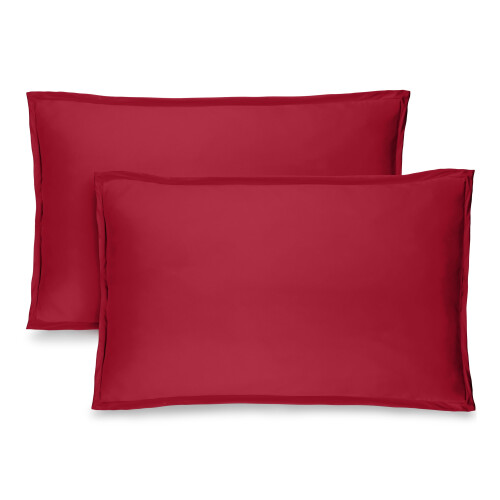 Σετ Μαξιλαριών Bare Home - Premium1800Collection - Διπλό Βουρτσισμένο - King, Κόκκινο