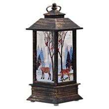 Ensemble de décorations de Noël avec boule à neige et lanterne, compatible avec les bougeoirs d'intérieur de Noël, cadeau de fêtes
