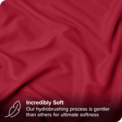 Σετ Μαξιλαριών Bare Home - Premium1800Collection - Διπλό Βουρτσισμένο - King, Κόκκινο 2