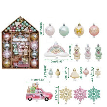Ensemble de 71 boules de Noël incassables, styles variés pour sapins et décorations de fête, idéal pour les cadeaux de Noël.