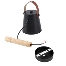 Lampe murale Nikou, style moderne, en bois et fer, pour chambre, porche, couloir, bureau, décoration murale, éclairage (??)