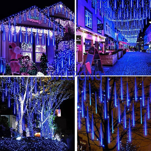 50cm10Tubes360LED Φώτα Βροχής Μετεωριτών, Φώτα Σταγόνων Βροχής με Παγόδα για 1