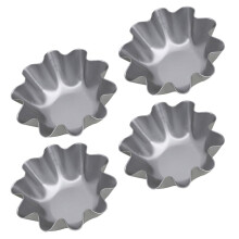 Eease 4Pcs Mini Egg Tart Baking Pan Aluminum Cupcake Muffin Cake Liners Bakeware