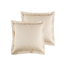 Levtex Home - Couette Presidio - Taie d'oreiller carrée - Toile de jute taupe pailletée - Couette (66 x 66 cm) - Réversible - Coton