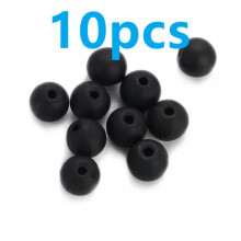 RSAMD Perline rotonde in pietra lavica vulcanica nera naturale per la creazione di gioielli fai da te, braccialetti - 10 pezzi, 4 mm, pietra opaca