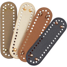 4 Colors 7.1x1.9" Bag Bottom Shaper Pad, Compatible with Round Crochet & Leather Bags, Cushion Base with Holes for DIY Shoulder Bag Accessories