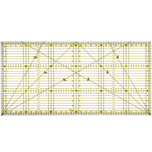 Eease Double Colored Grid Quilters Ruler for Sewing Quilting