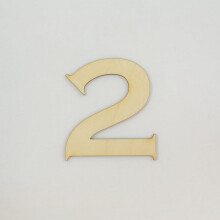 stuk, 30 cm x 3 mm houten cijfers, 2 inch (ca. 30 cm x 3 mm) in het lettertype Copperplate Gothic Bold. Ideaal voor knutselprojecten en diverse