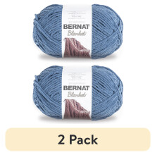 (Lot de 2) Fil de polyester super épais Bernat Blanket n 6, bleu campagne, 300 g, 200 m