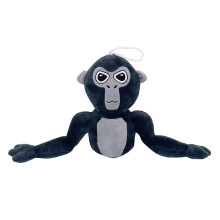 Peluche Singe Gorilla Tag - Animal en peluche pour les fans de jeux, idéal pour les fêtes d'anniversaire (Gorilla Noir)