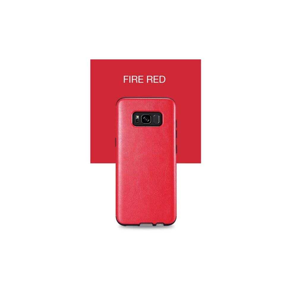 Compatible With Samsung Galaxy S8 - Nkobee Stylish Leather Case (Original) Red 9425574891457