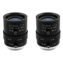 2x3MP HD CCTV-kameralins 2,8–12 mm variabelfokal manuell zoomfokusfäste för industriella säkerhetskameror