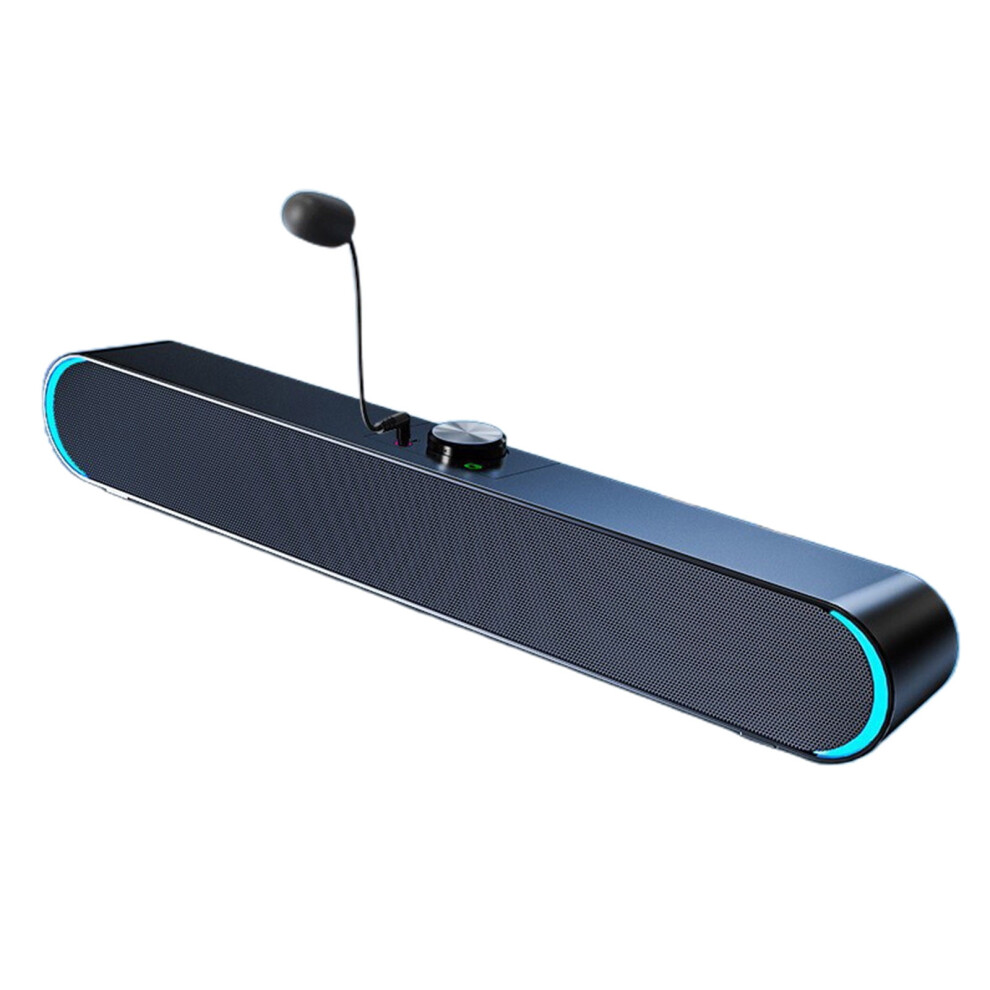 Paveos Laptop Mini Mini Speaker Strip Multimedia Bluetooth Subwoofer With Mic Function Speakers For Computer Desktop Suitable For Home Use Black 9083649069806