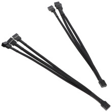 2 PCS Computer Fan Cable Extension Cords Cooling Motherboard Sleeved Cables Power Line Pvc Insulation