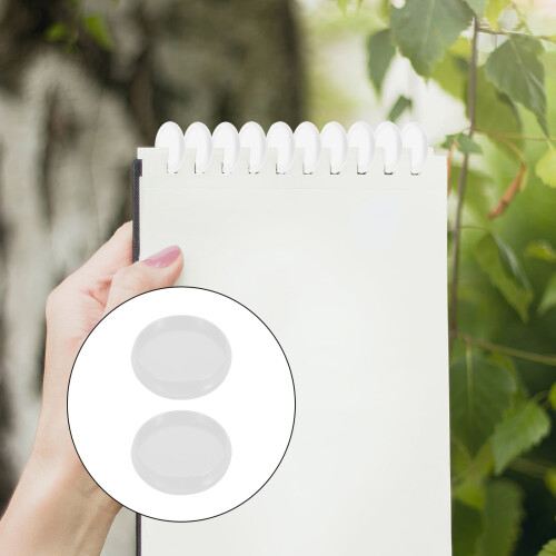 Diary Binding Discs Round Binder Loose-leaf Button Whiting Plastic White 275 Pcs 2
