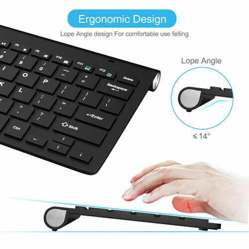Wireless Keyboard Ultra Slim & Mouse for compatible with Apple Mac Laptop PC Surface Pro & USB-A 1