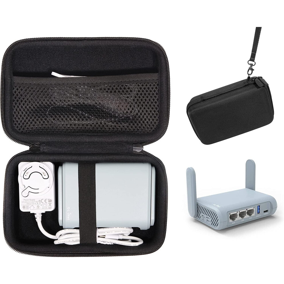 Case For Gl.inet Gl-Mt1300 (Beryl) Vpn Secure Travel Gigabit Wireless Router And Ac Adapter, Also 9083649069684