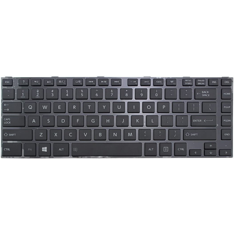 New Laptop Keyboard With Frame Replacement For Toshiba Satellite L45-A4225 L45-Asp4201wl L45-Asp4202fl, Us Layout Color Black 9083649069646