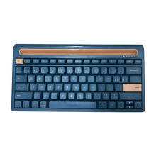 Wireless Bluetooth Keyboard with Card Slot Dual Mode Keyboard Support Tablet Android Phone Laptop Desktop Computer Blue