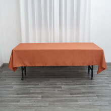 Efavormart 60"x102" Terracotta Wholesale Linens Rectangle Polyester Tablecloths Banquet Table Linen Wedding Party Restaurant