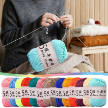 Djunllk Soft Cotton Yarn 48g, Premium Crochet & Knitting Yarn for DIY Crafts, Clothes, Toys, Home Decor, Machine Washable, Bulk Yarn Gifts for Women