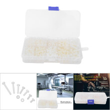 Nylon M3 Schrauben- und Muttern-Set, 800 Stück, weiße Befestigungen für Haushalt & Garage
