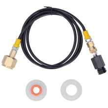 CO2 Tank Adapter with 60in  Pressure Hose for Soda Maker CGA320 Valve Leak Seal