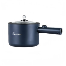 Electric Hot Pot 1.8L NonStick MultiFunction Cooker for Noodles Soup Rice Dorm Sapphire Blue