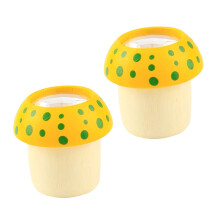 2pcs Wooden Mushroom Kaleidoscope Toy for Kids, Colorful Pattern Display, Educational Science Tool