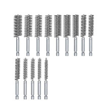 14-Pack Drill Bit Brush, Stainless Steel Drill Bit Brush, 1/4 Inch Hole Cleaning Brush Set