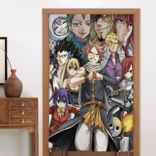 Fairy Tail Door Curtain for Doorway, Pattern Print Blackout Privacy Window Curtain, Room Divider Curtain Tapestry Home Decor, 34" W X 56" L