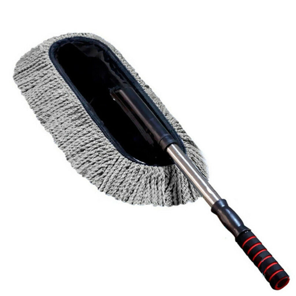 Vfedsrsge Washable Mops For Floors-Multi-Functional Microfiber Car Cleaning Brushes Duster Mop Auto Duster Was Gray 9110895295304