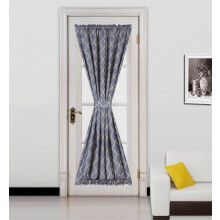 1PC French Door Print Design Blackout Thermal Curtain Panel for Patio Door Window, 55" Wide x 72" Long, Rod Pocket, Linen, F5 EVA Taupe Brown