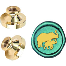 Elephant Wax Seal Stamp Head 0.98'' Brass Replacement for Sealing Wax, Wedding Invitations, Envelope Decoration, Bridal Shower