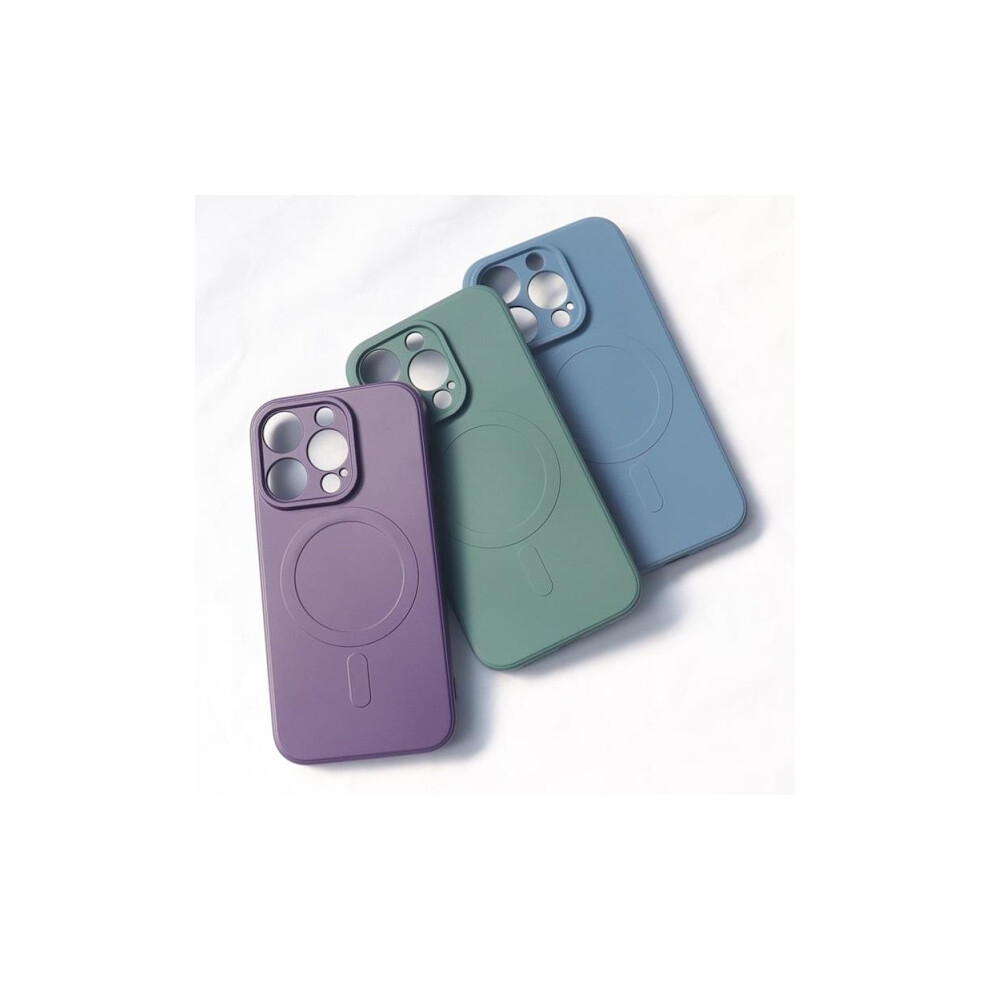 Compatible With Iphone 15 Mobile Case Magsafe Silicone - Light Blue 9071309790887