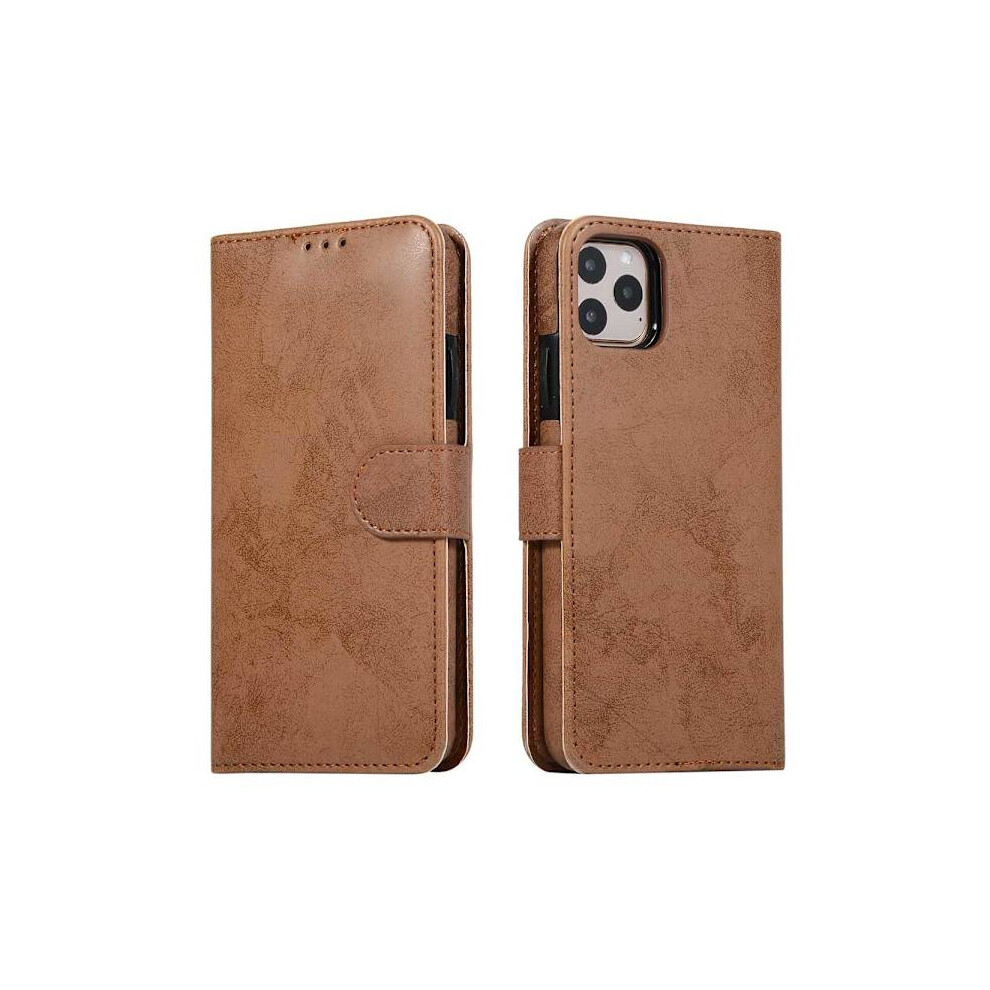 Smooth Leman Wallet Case - Compatible With Iphone 11 Brown 9071309790856