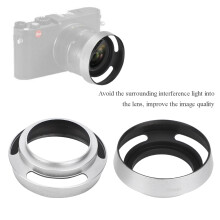 Lens Hood 2 Stück Aluminiumlegierung Hohl out 39mm für Leica Kameras Silber
