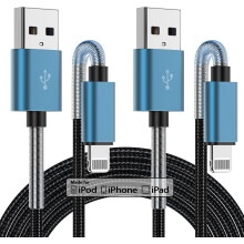 2Pack 10ft Lightning Cable compatible with iPhone, Apple MFi Certified, Fast Charging Long Charger Cord 10 Feet compatible with Apple