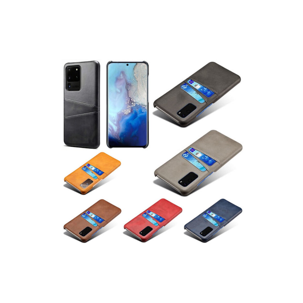 Compatible With Samsung S20 Ultra Protection Case Leather Card Visa Mastercard - S20 Ultra Blue 9071309790832