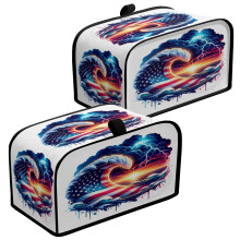 4 Slice Toaster Cover, Compatible with Bread Machine & Oven, Dustproof & Fingerprint Protection, Kitchen Bakeware Protector, Women Gift (12.4"x