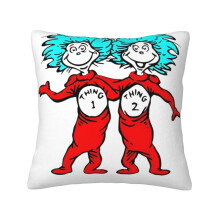 Dr. Seuss Velvet Pillowcases, Soft Cozy Decorative Pillow Cases with Hidden Zipper for Bedroom, Sofa, Couch,Velvet Pillowcase